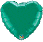 Hearts Mylar Ballons Green QH22613